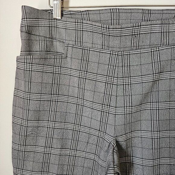 EUC TIME & TRU PLAID GREY BLACK PULL ON PANTS SIZE LARGE /12-14 WOMENS - Picture 3 of 14